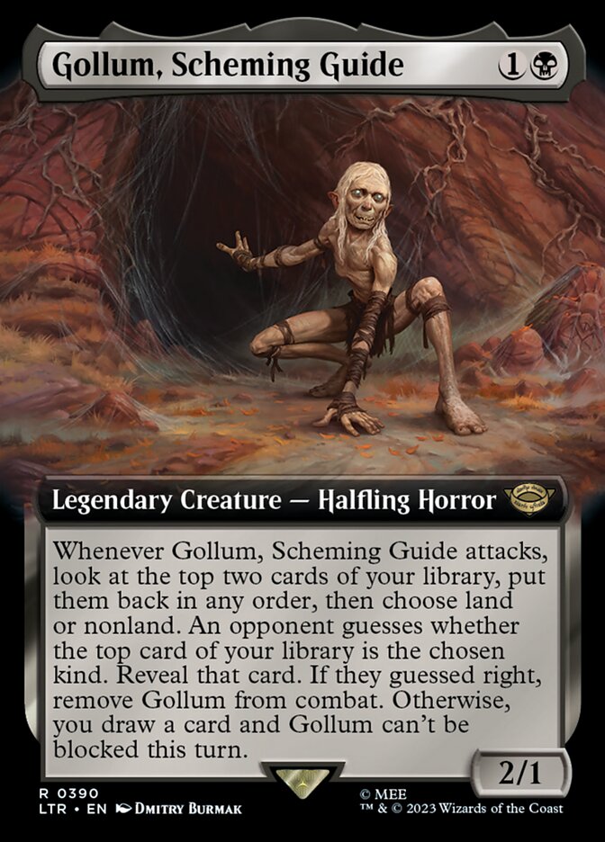 Gollum, Scheming Guide 390/281 (Universes Beyond: The Lord of the Rings: Tales of Middle-earth)  - Extended Art