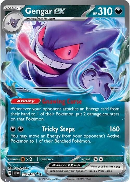 Gengar ex 104 162 (SV05: Temporal Forces)  - Holofoil