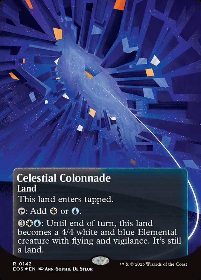 Celestial Colonnade 142/45 (Edge of Eternities: Stellar Sights)  - Borderless Galaxy Foil