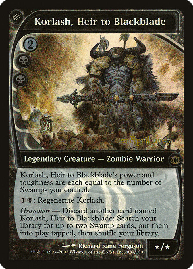 Korlash, Heir to Blackblade (Prerelease Cards)  - undefined
