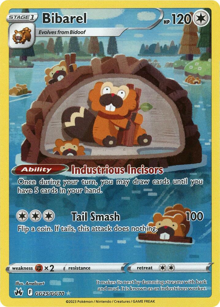 Bibarel GG25/GG70 (Crown Zenith: Galarian Gallery)  - Holofoil