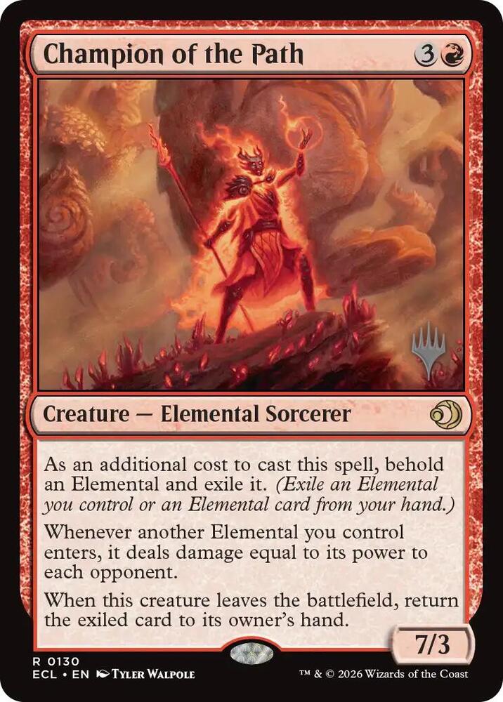 Champion of the Path 130 (Promo Pack: Lorwyn Eclipsed)  - Foil