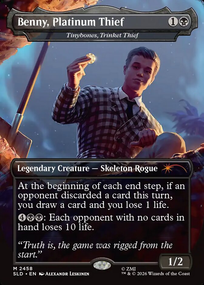 Benny, Platinum Thief // Tinybones, Trinket Thief 2458/1 (Secret Lair Drop Series)  - Borderless Foil