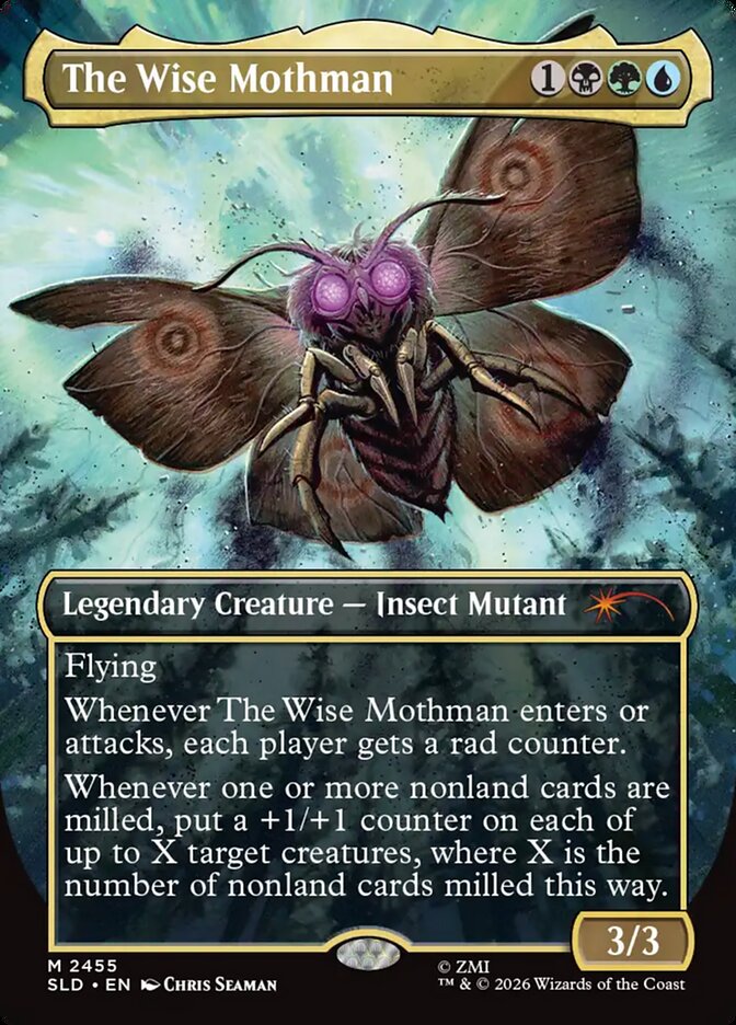 The Wise Mothman 2455 (Secret Lair Drop Series)  - Borderless Foil