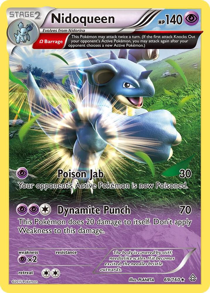 Nidoqueen 69/160 (XY - Primal Clash)  - Reverse Holofoil