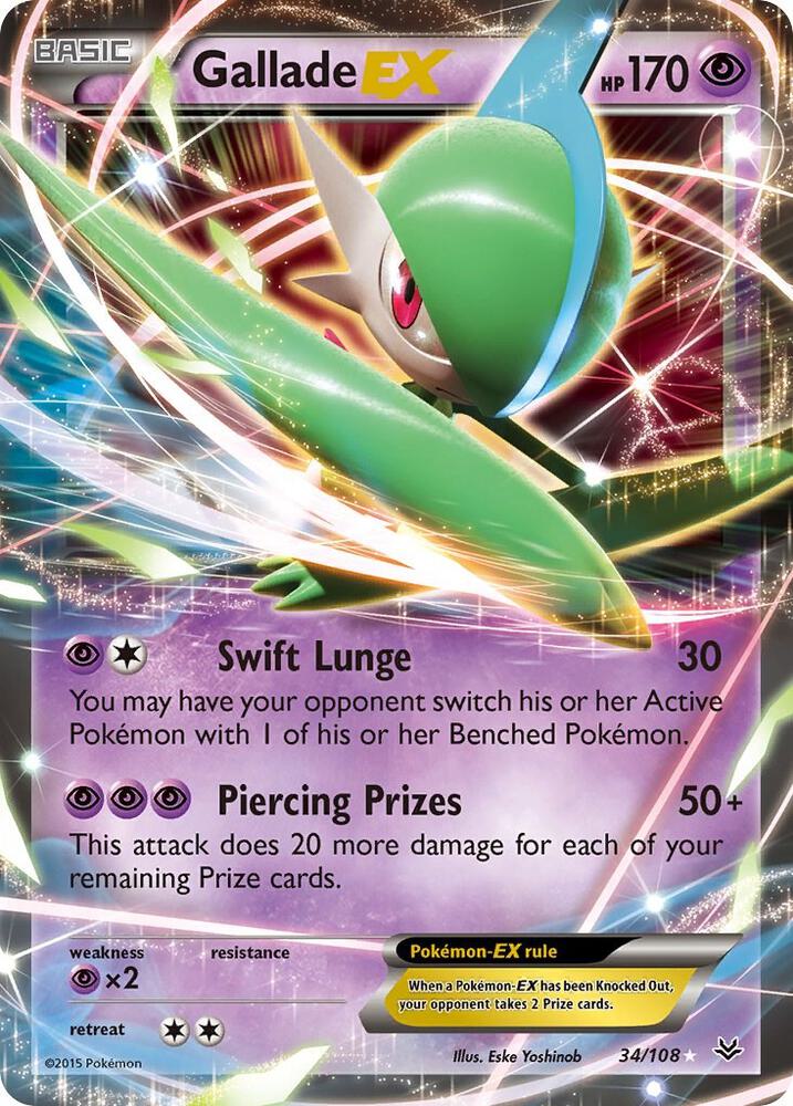 Gallade EX 34/108 (XY - Roaring Skies)  - Holofoil