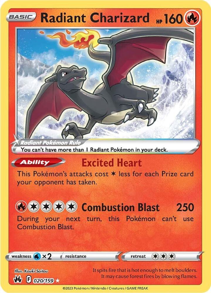 Radiant Charizard 020/159 (Crown Zenith)  - Holofoil