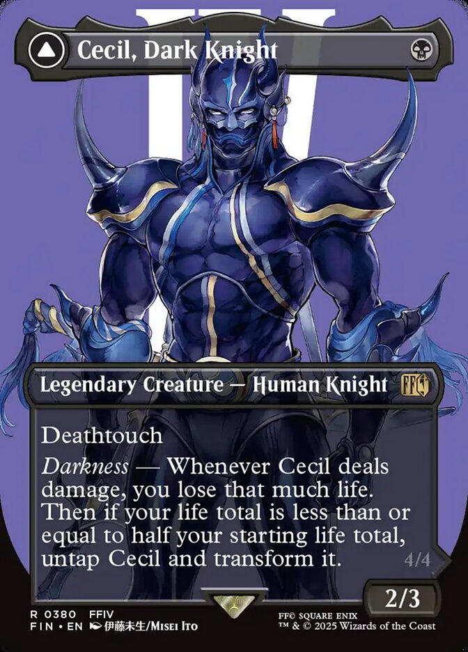 Cecil, Dark Knight // Cecil, Redeemed Paladin 380/309 (FINAL FANTASY)  - Borderless