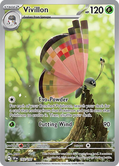 Vivillon 193/191 (SV08: Surging Sparks)  - Holofoil