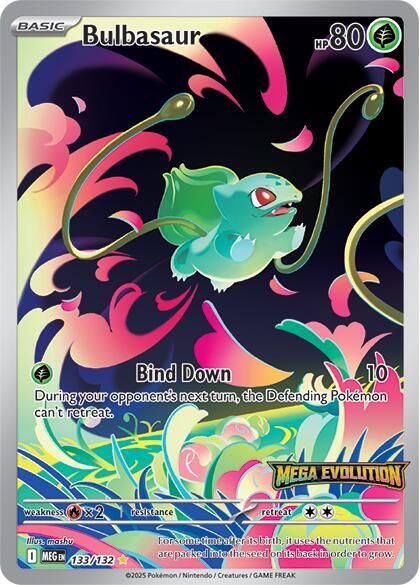 Bulbasaur 133 132 Mega Evolution Stamped (Miscellaneous Cards & Products)  - Holofoil