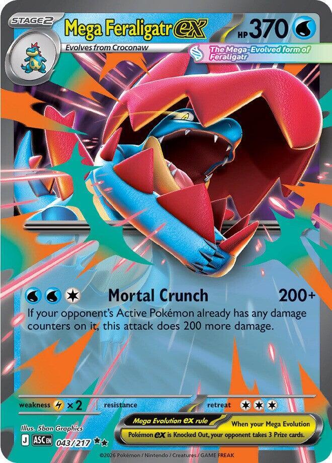 Mega Feraligatr ex 043 217 043/217 (ME: Ascended Heroes)  - Holofoil