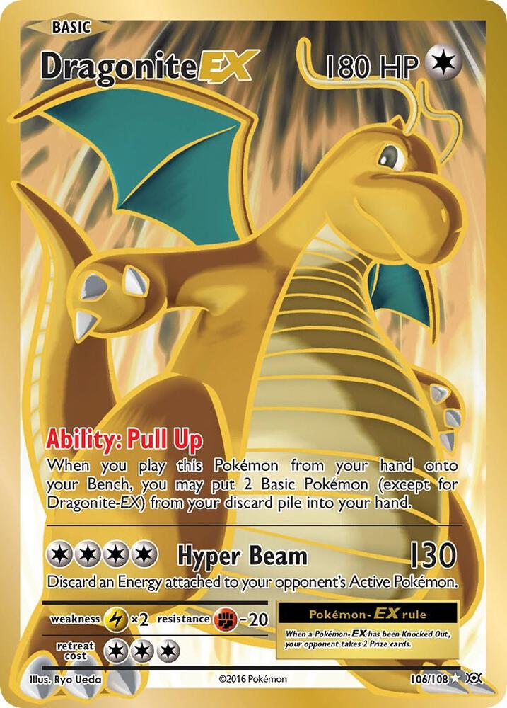 Dragonite EX Full Art 106/108 (XY - Evolutions)  - Holofoil