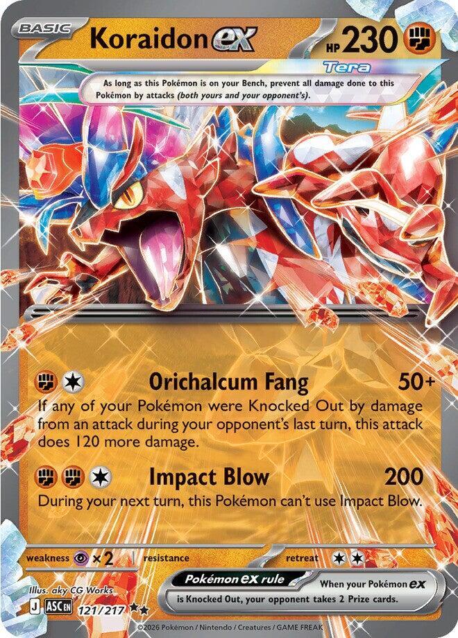 Koraidon ex 121/217 (ME: Ascended Heroes)  - Holofoil