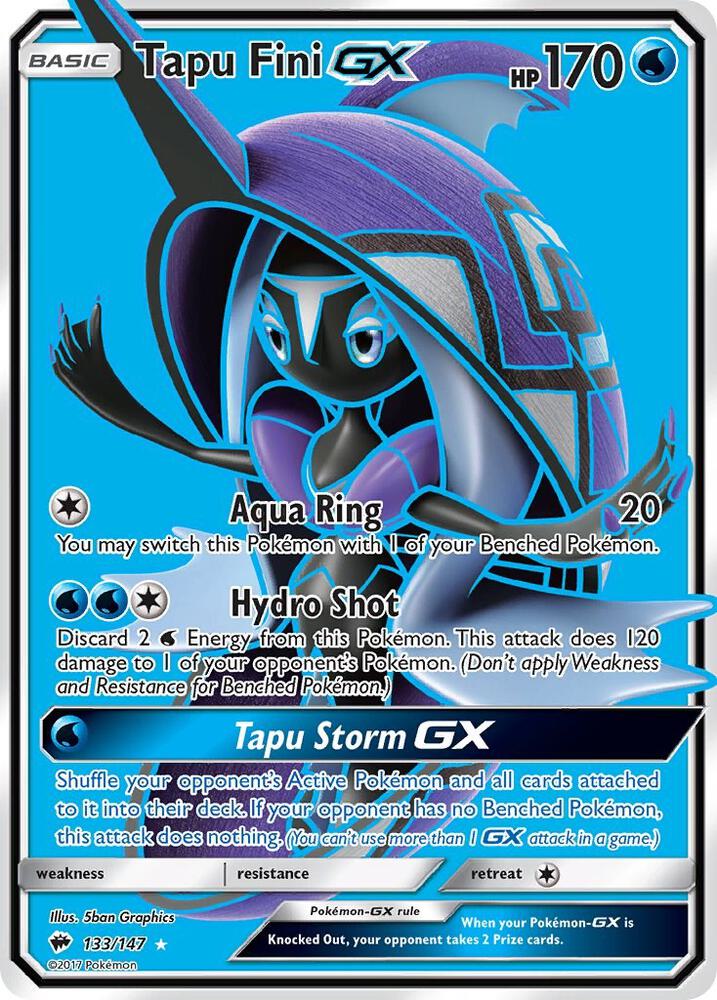Tapu Fini GX 133/147 (SM - Burning Shadows)  - Holofoil