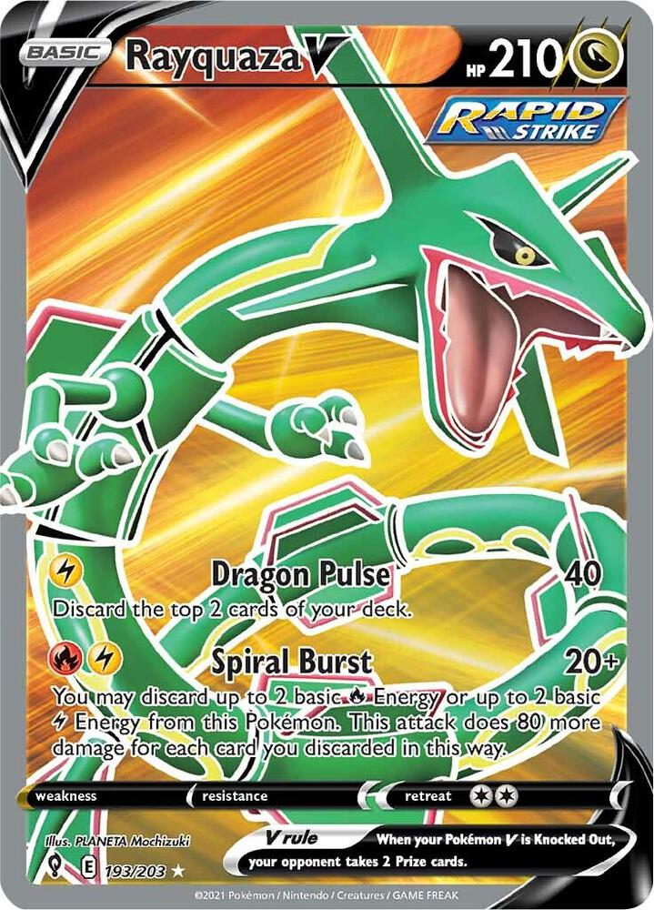 Rayquaza V 193/203 (SWSH07: Evolving Skies)  - Holofoil