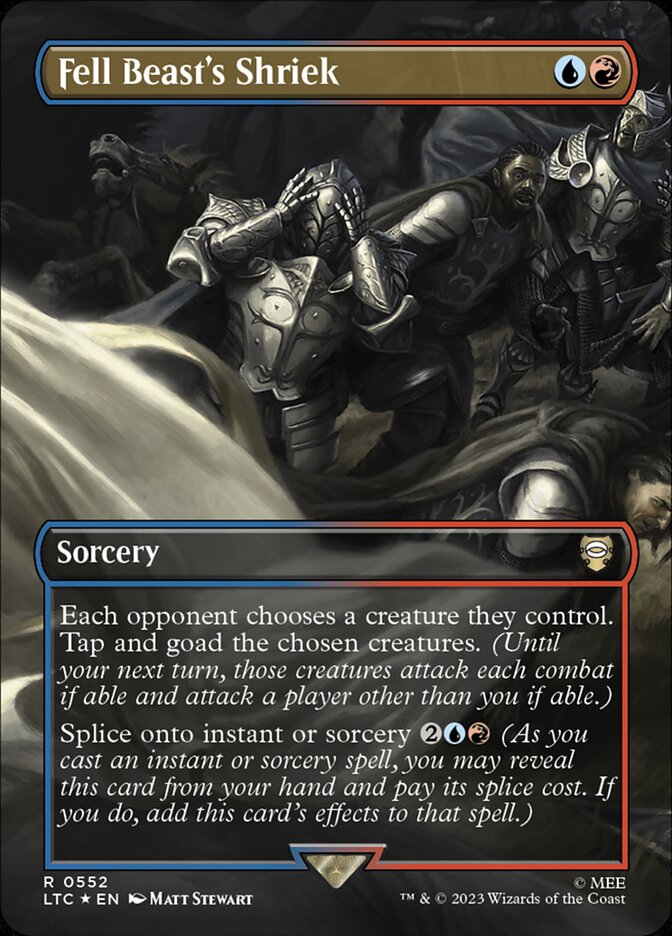 Fell Beast's Shriek 552/347 (Commander: The Lord of the Rings: Tales of Middle-earth)  - Borderless Surge Foil