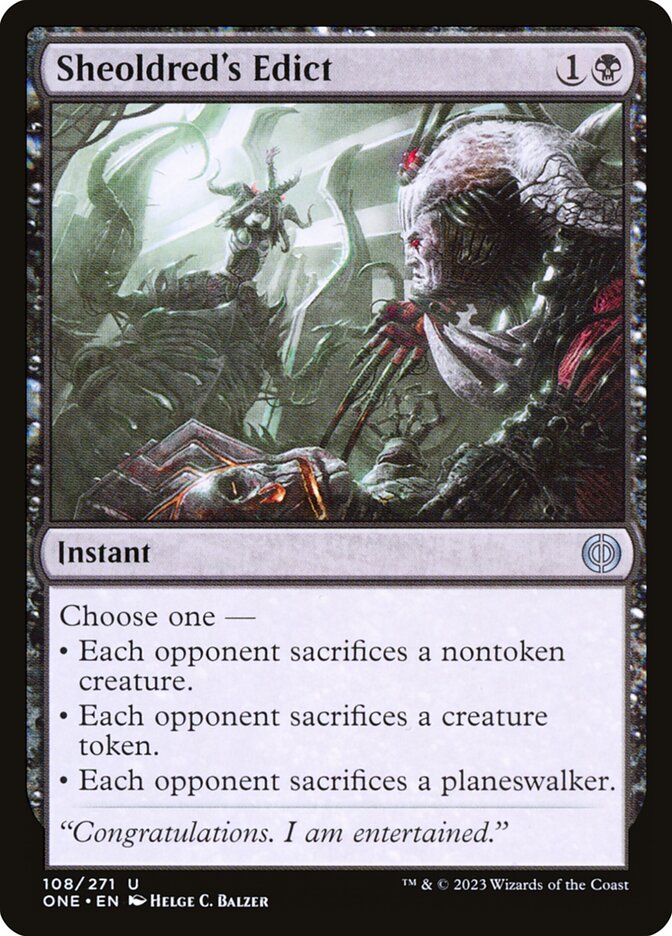 Sheoldred's Edict 108 (Phyrexia: All Will Be One) 