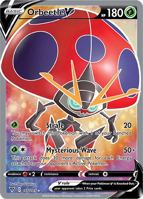 Orbeetle V Full Art (SWSH04: Vivid Voltage)  - Holofoil