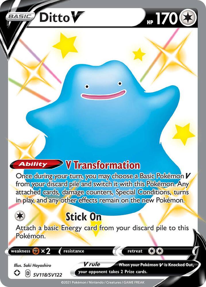 Ditto V SV118/SV122 (Shining Fates: Shiny Vault)  - Holofoil