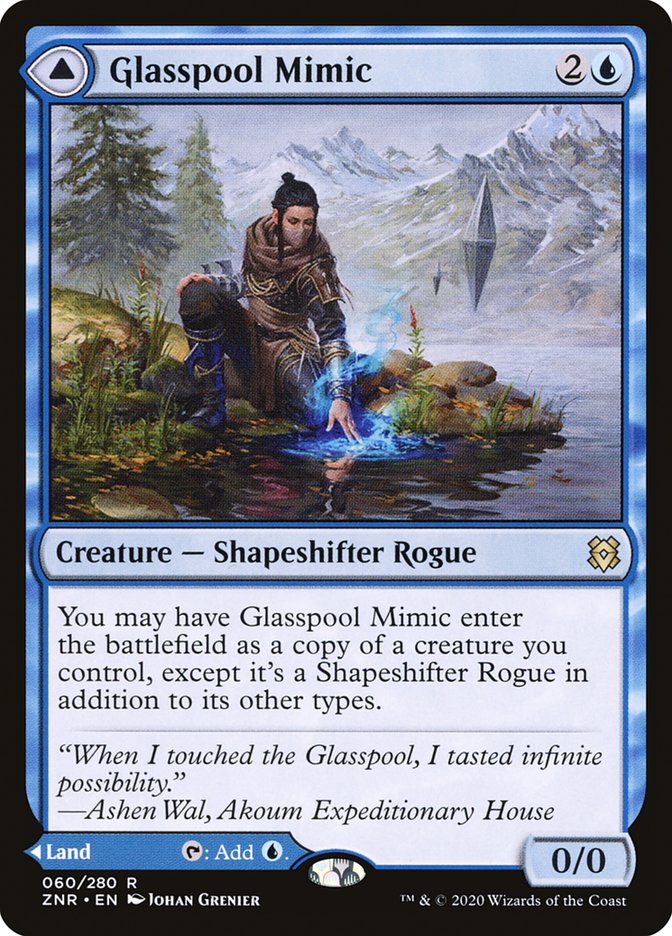 Glasspool Mimic // Glasspool Shore (Zendikar Rising) 