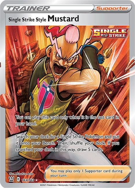 Single Strike Style Mustard Full Art (SWSH05: Battle Styles)  - Holofoil
