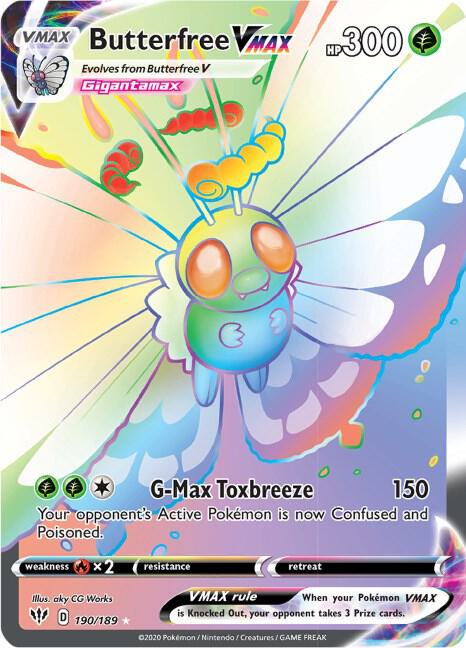 Butterfree VMAX Secret 190/189 (SWSH03: Darkness Ablaze)  - Holofoil