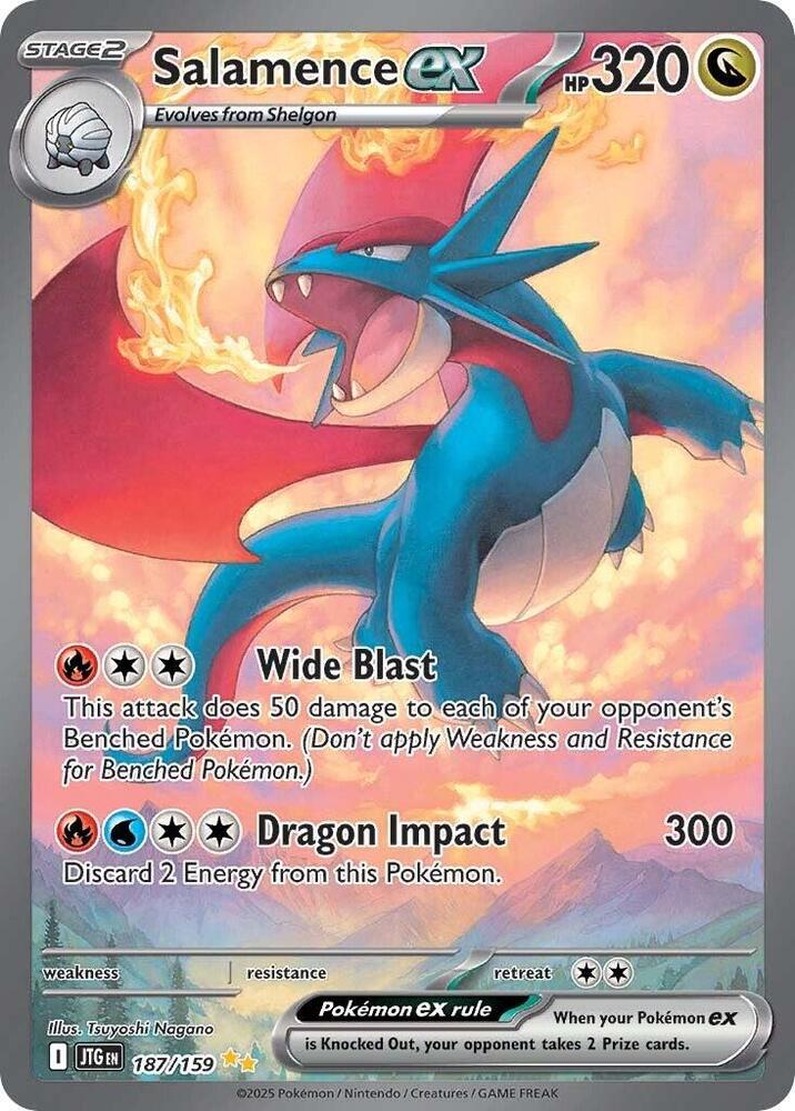 Salamence ex 187 159 (SV09: Journey Together)  - Holofoil