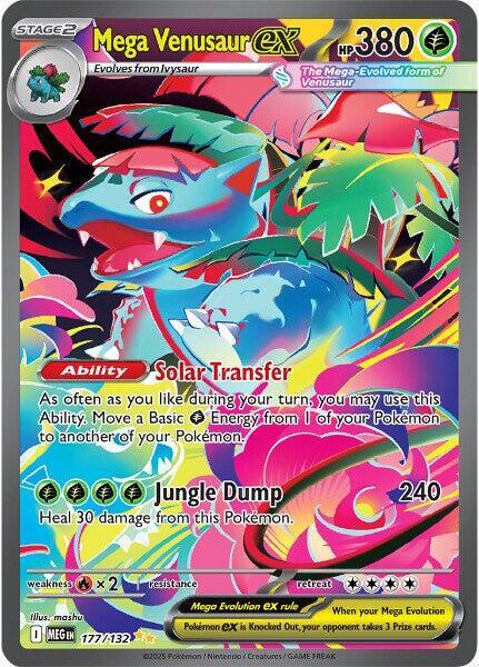 Mega Venusaur ex 177 132 (ME01: Mega Evolution)  - Holofoil