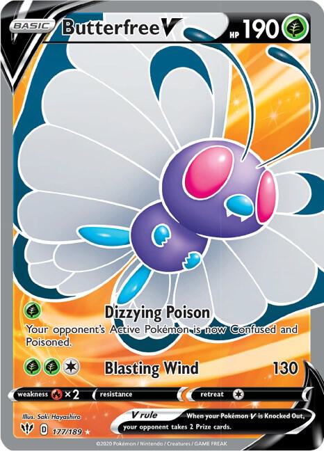 Butterfree V Full Art (SWSH03: Darkness Ablaze)  - Holofoil