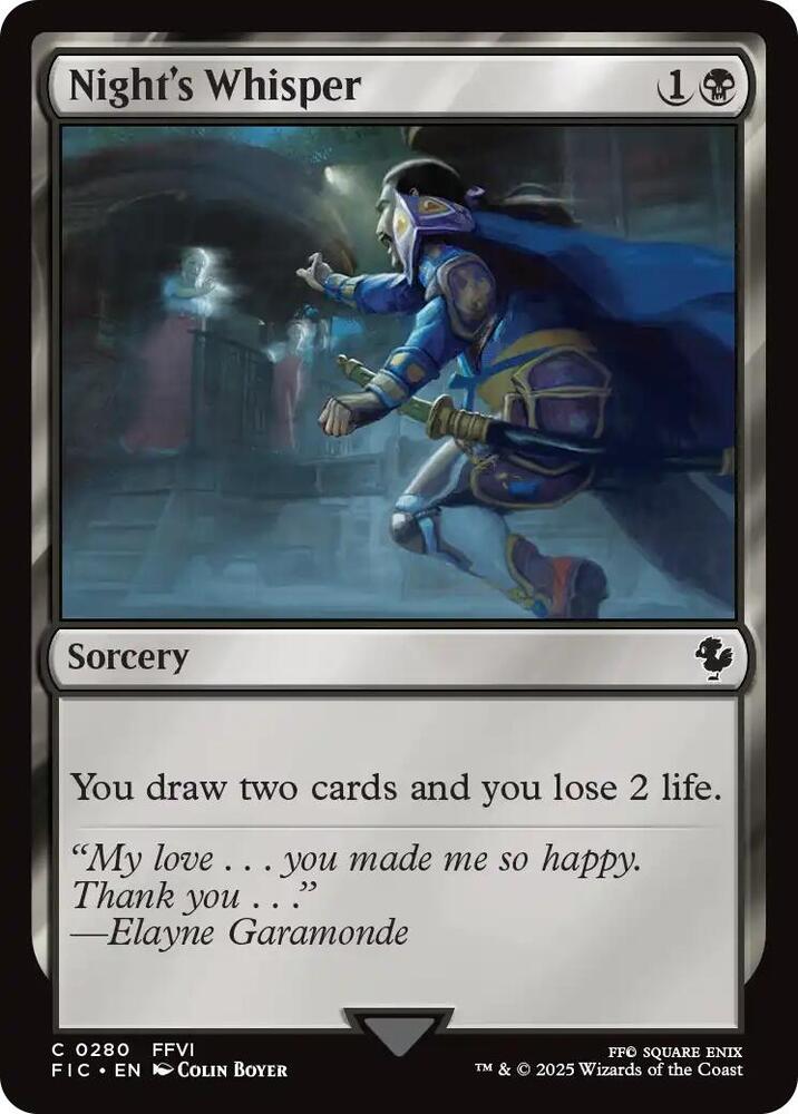 Nights Whisper Surge Foil (Commander: FINAL FANTASY)  - undefined