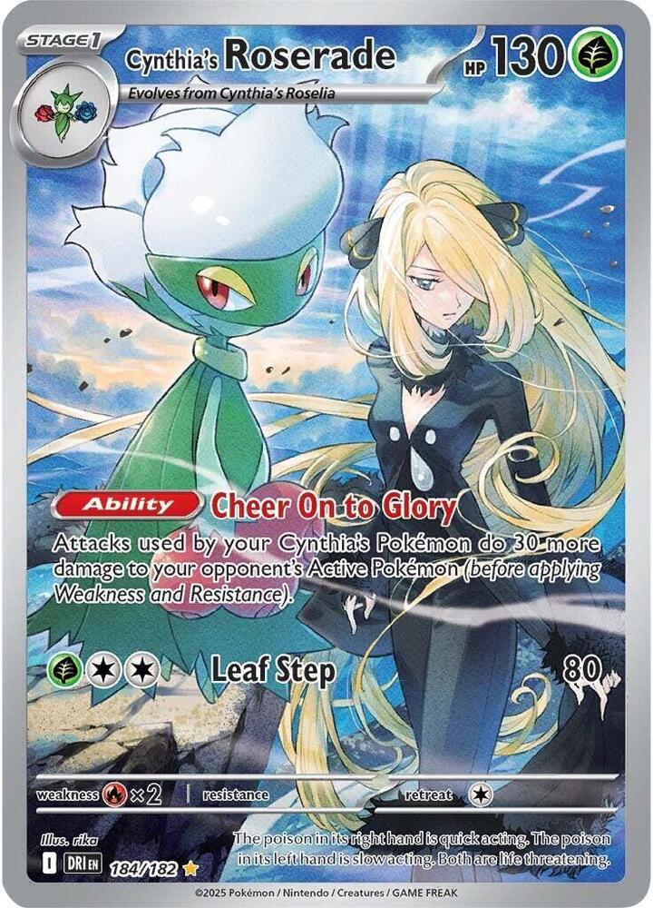 Cynthias Roserade 184 182 (SV10: Destined Rivals)  - Holofoil