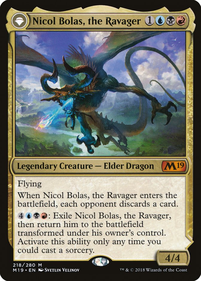 Nicol Bolas, the Ravager // Nicol Bolas, the Arisen (Core Set 2019) 