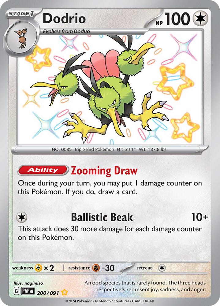Dodrio 200/091 (SV: Paldean Fates)  - Holofoil