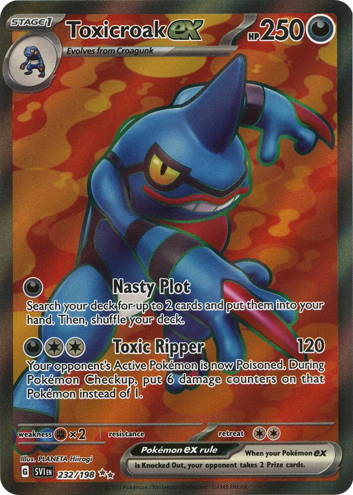 Toxicroak ex 232 198 (SV01: Scarlet & Violet Base Set)  - Holofoil