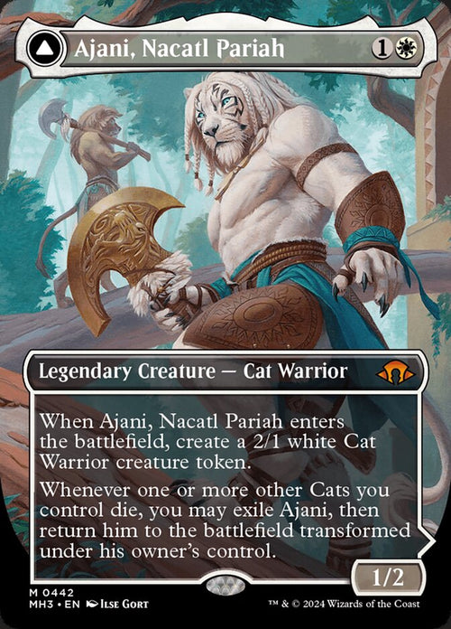 Ajani, Nacatl Pariah // Ajani, Nacatl Avenger 442/319 (Modern Horizons 3)  - Borderless