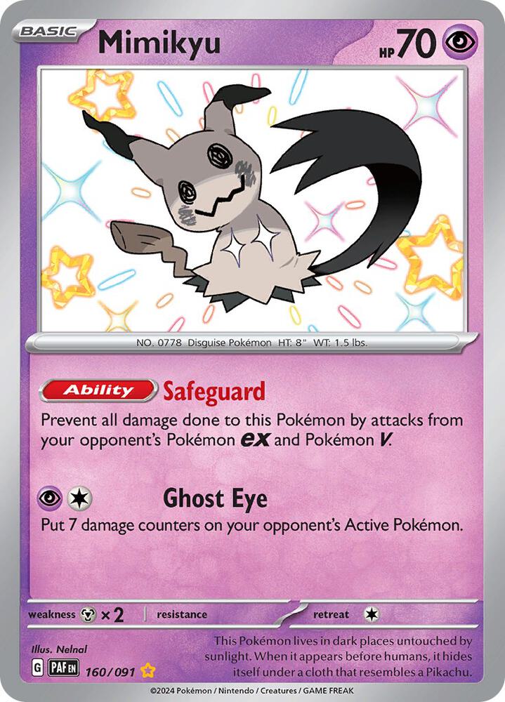 Mimikyu 160 091 160/091 (SV: Paldean Fates)  - Holofoil