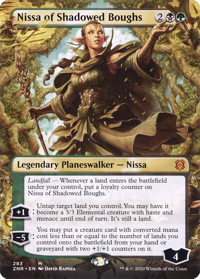 Nissa of Shadowed Boughs 283/280 (Zendikar Rising)  - Borderless