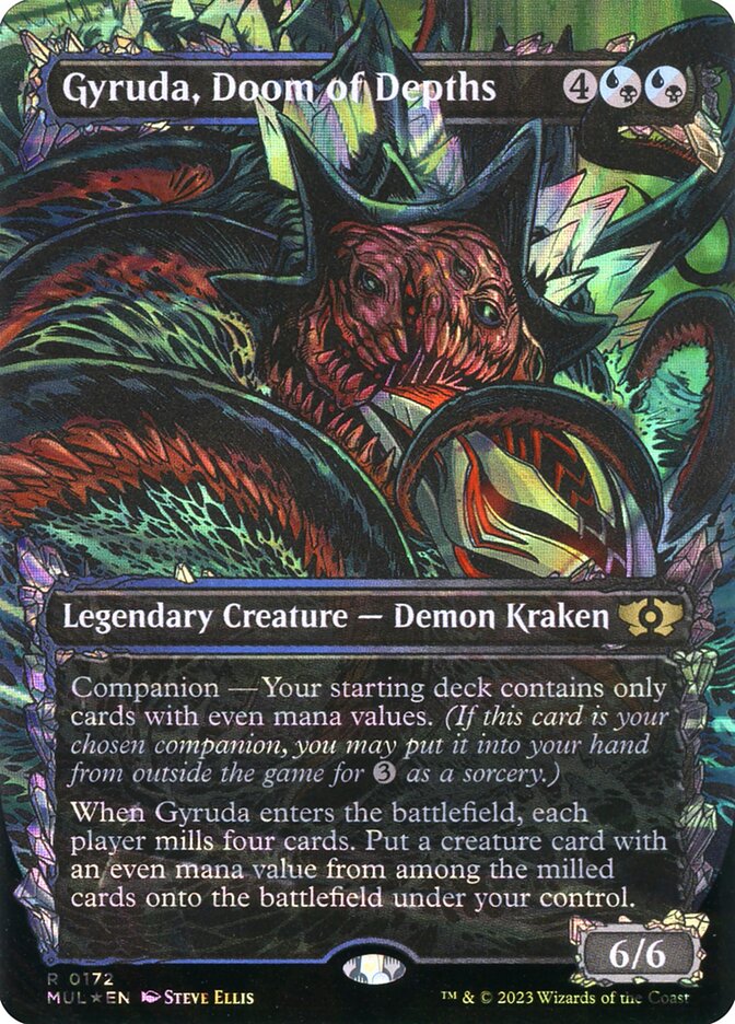 Gyruda, Doom of Depths 172/65 (March of the Machine: Multiverse Legends)  - Borderless Halo Foil