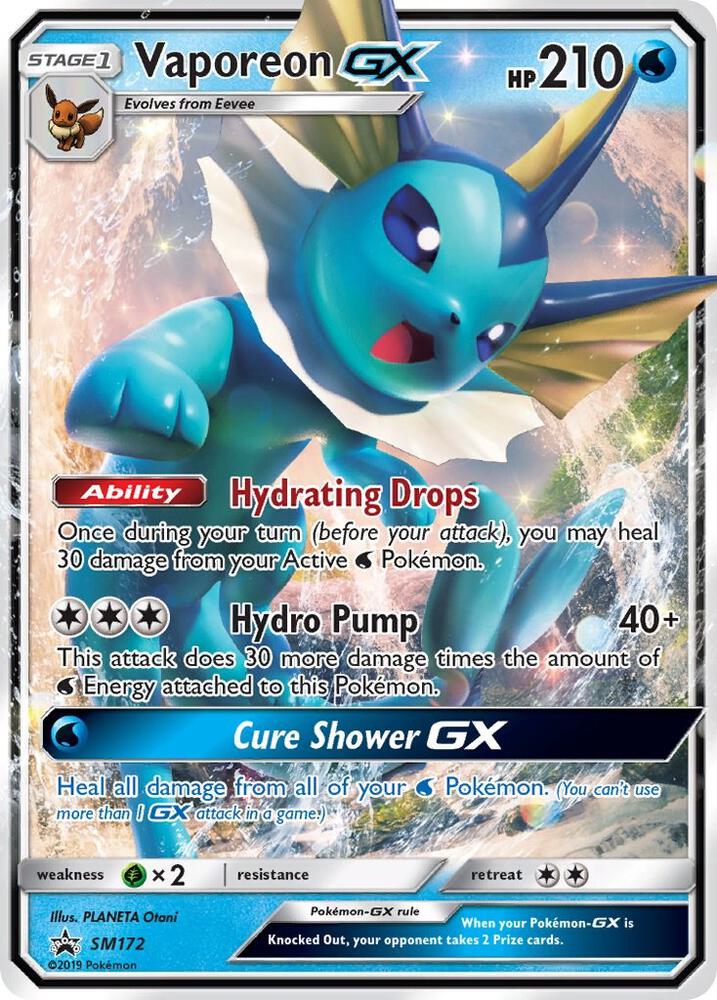 Vaporeon GX SM172 (SM Promos)  - Holofoil