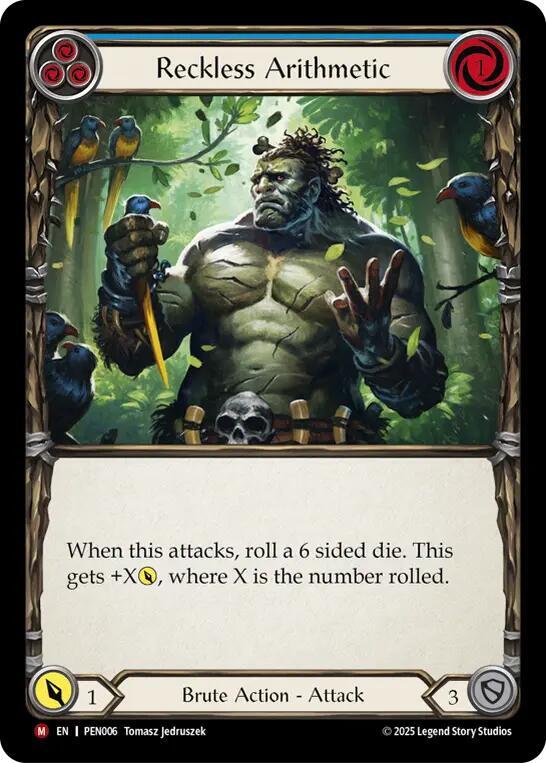 Reckless Arithmetic Blue ()  - Rainbow Foil