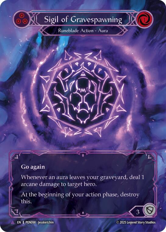 Sigil Of Gravespawning Blue Marvel ()  - Cold Foil