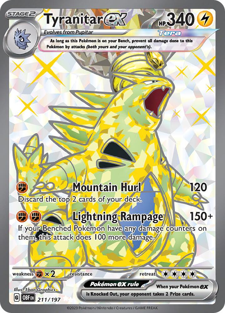 Tyranitar ex 211 197 (SV03: Obsidian Flames)  - Holofoil
