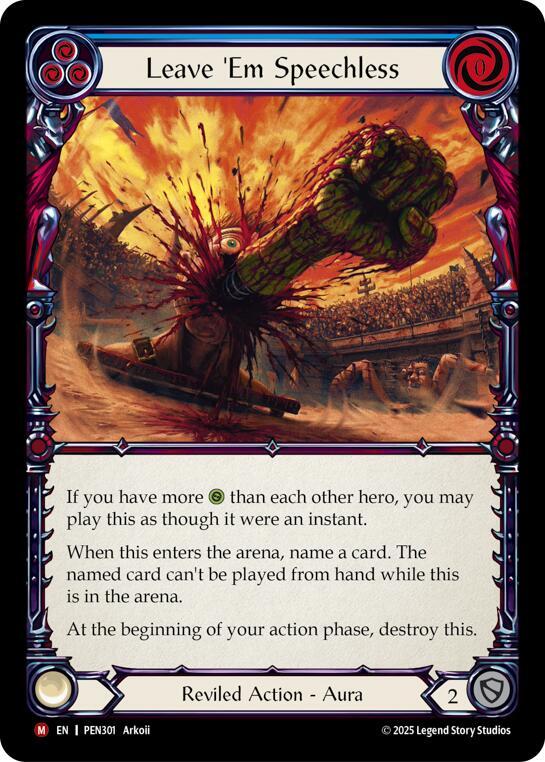 Leave Em Speechless Blue ()  - Rainbow Foil