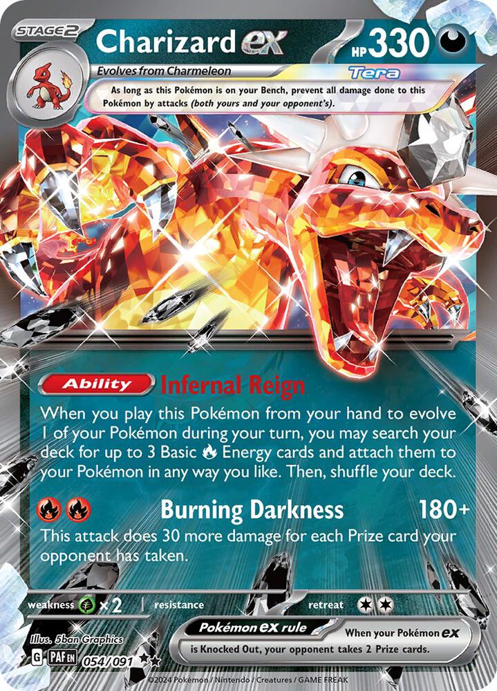 Charizard ex 054 091 (SV: Paldean Fates)  - Holofoil