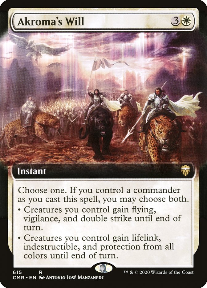 Akroma's Will 615 (Commander Legends)  - Extended Art