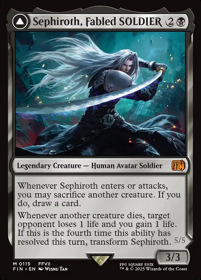 Sephiroth, Fabled SOLDIER // Sephiroth, One-Winged Angel 115 (FINAL FANTASY)  - Foil