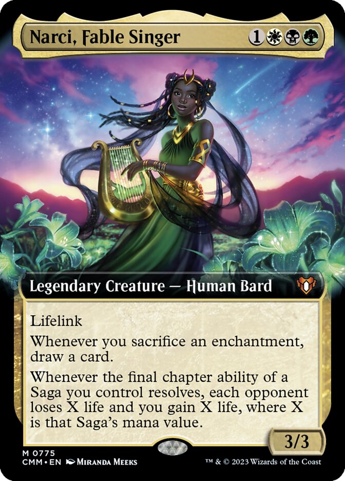 Narci, Fable Singer 775/451 (Commander Masters)  - Extended Art Foil
