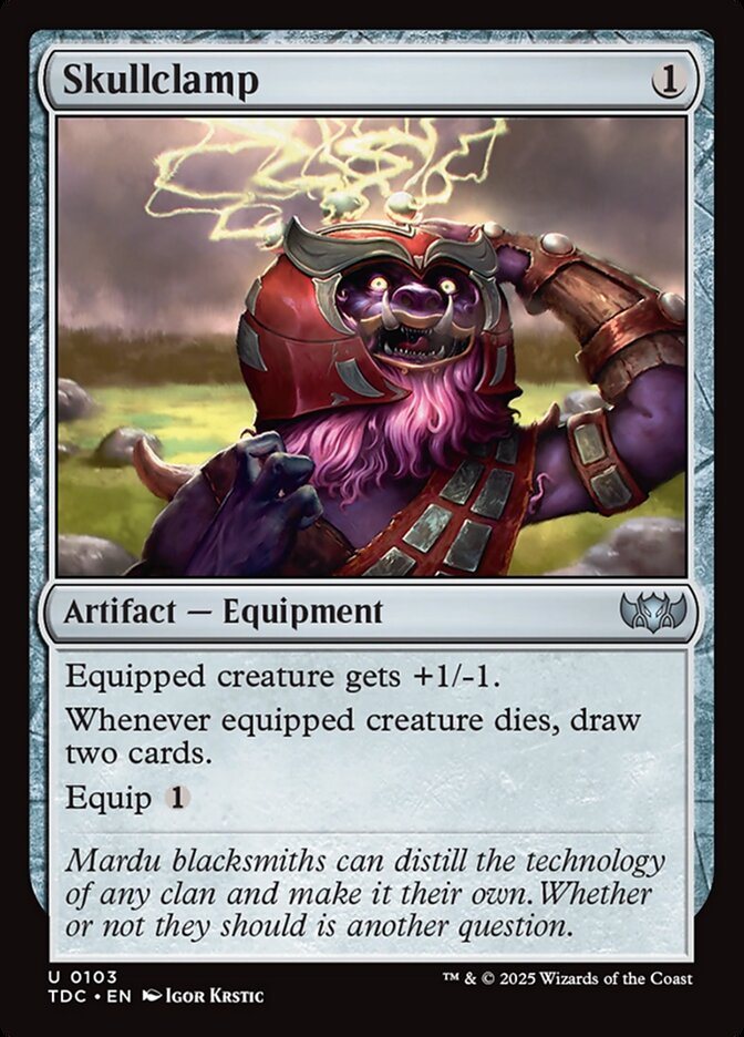 Skullclamp (Commander: Tarkir: Dragonstorm) 