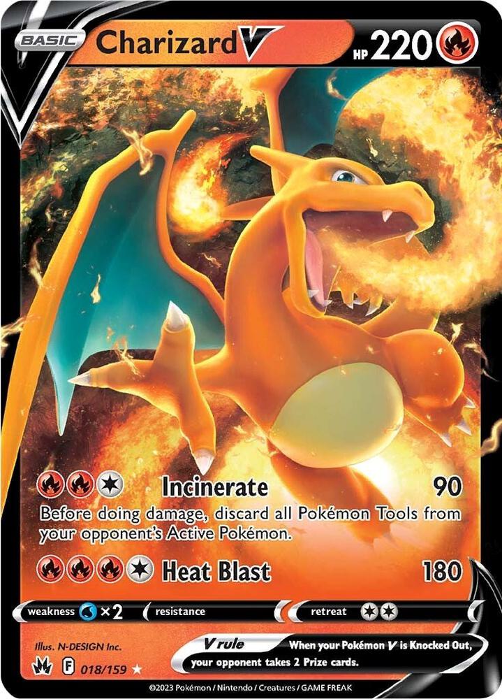 Charizard V 018/159 (SWSH: Crown Zenith)  - Holofoil