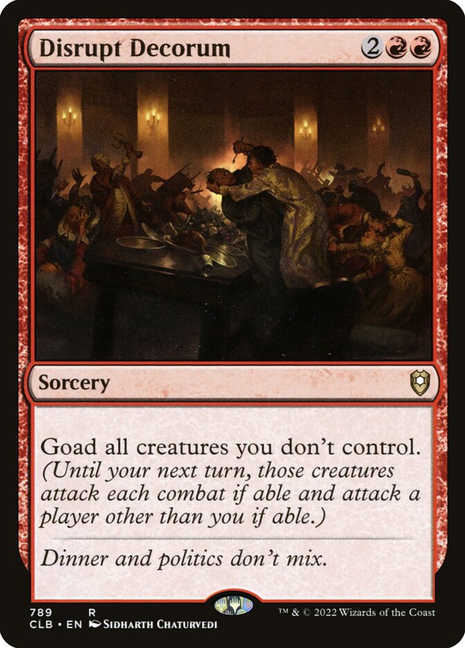 Disrupt Decorum 789/361 (Commander Legends: Battle for Baldur's Gate) 